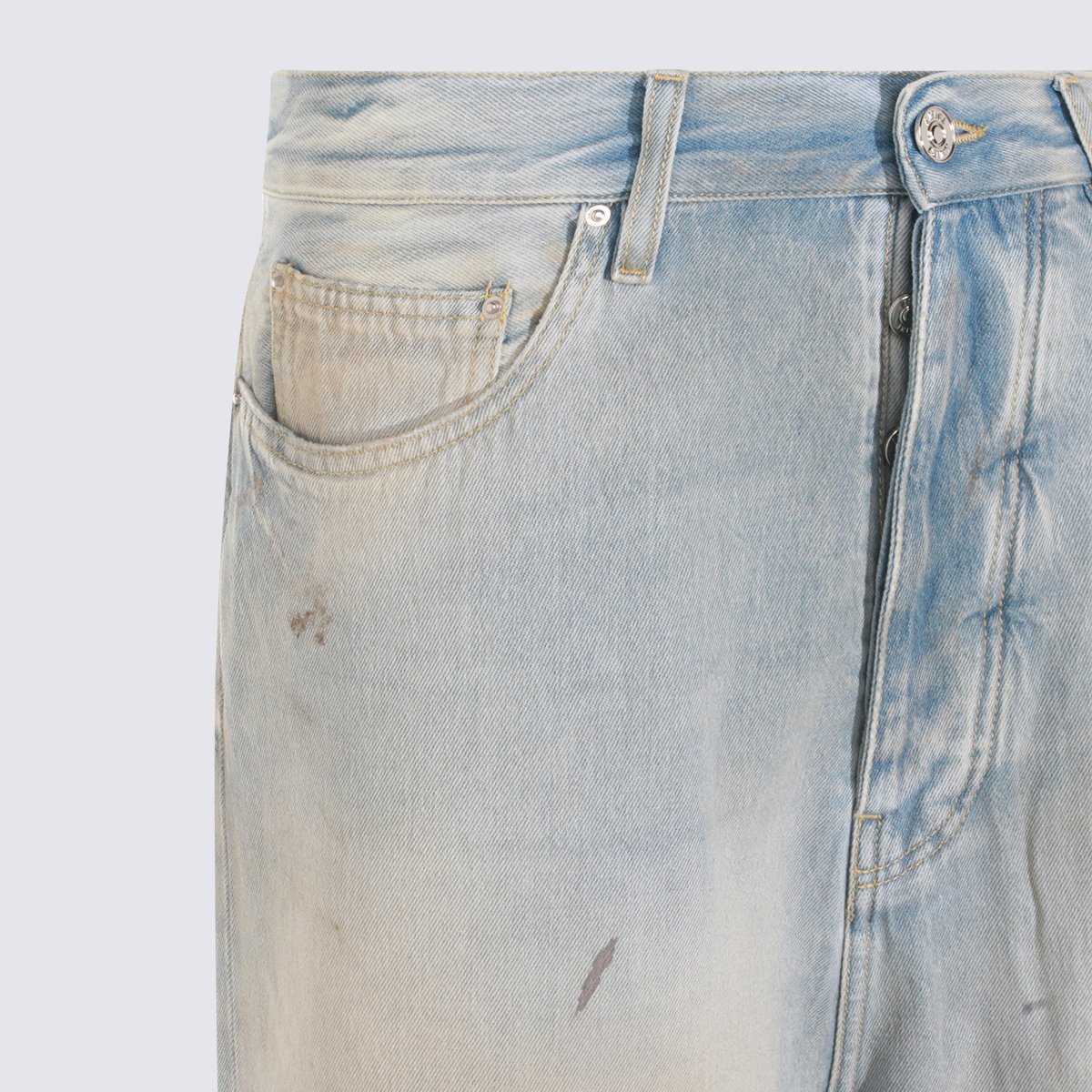Amiri Relaxed Straight-Leg Jeans With Distressed Detailing Grijs