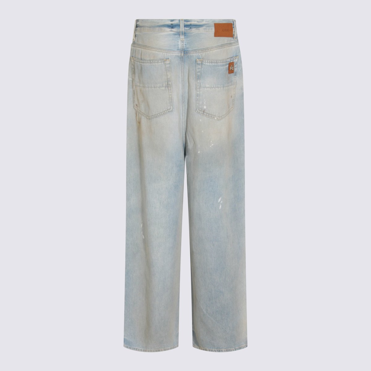 Amiri Relaxed Straight-Leg Jeans With Distressed Detailing Grijs