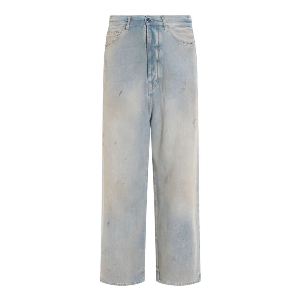 Amiri Relaxed Straight-Leg Jeans With Distressed Detailing Grijs