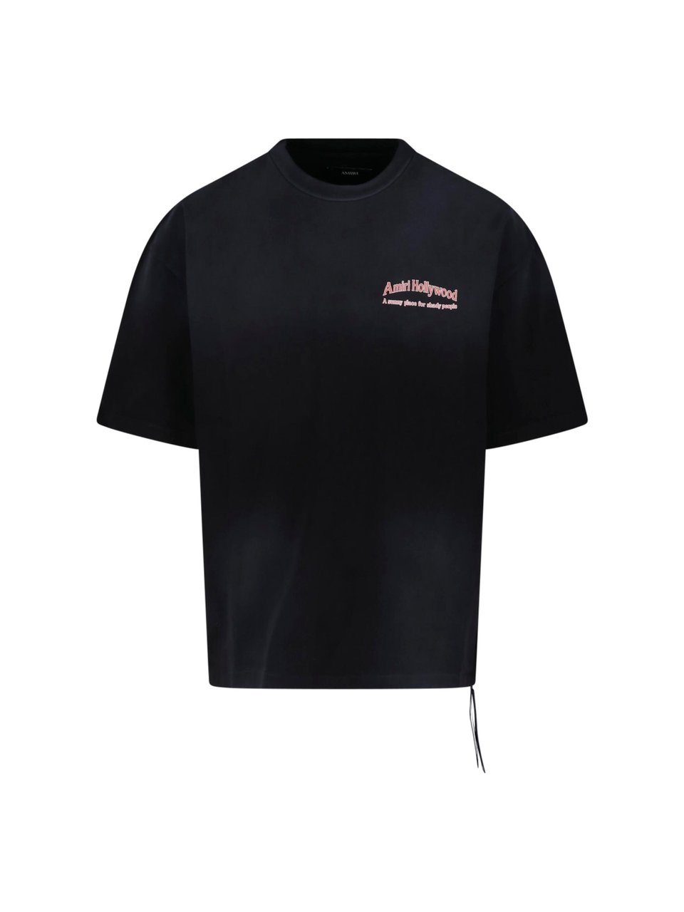 Amiri Black Hollywood Printed Cotton T-Shirt Zwart