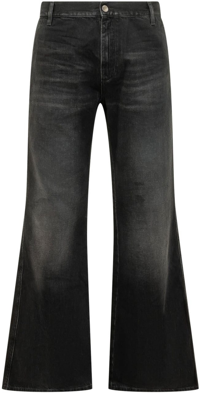 Amiri Jeans Boot Cut con Cinque Tasche e Gamba Svasata Donkergrijs