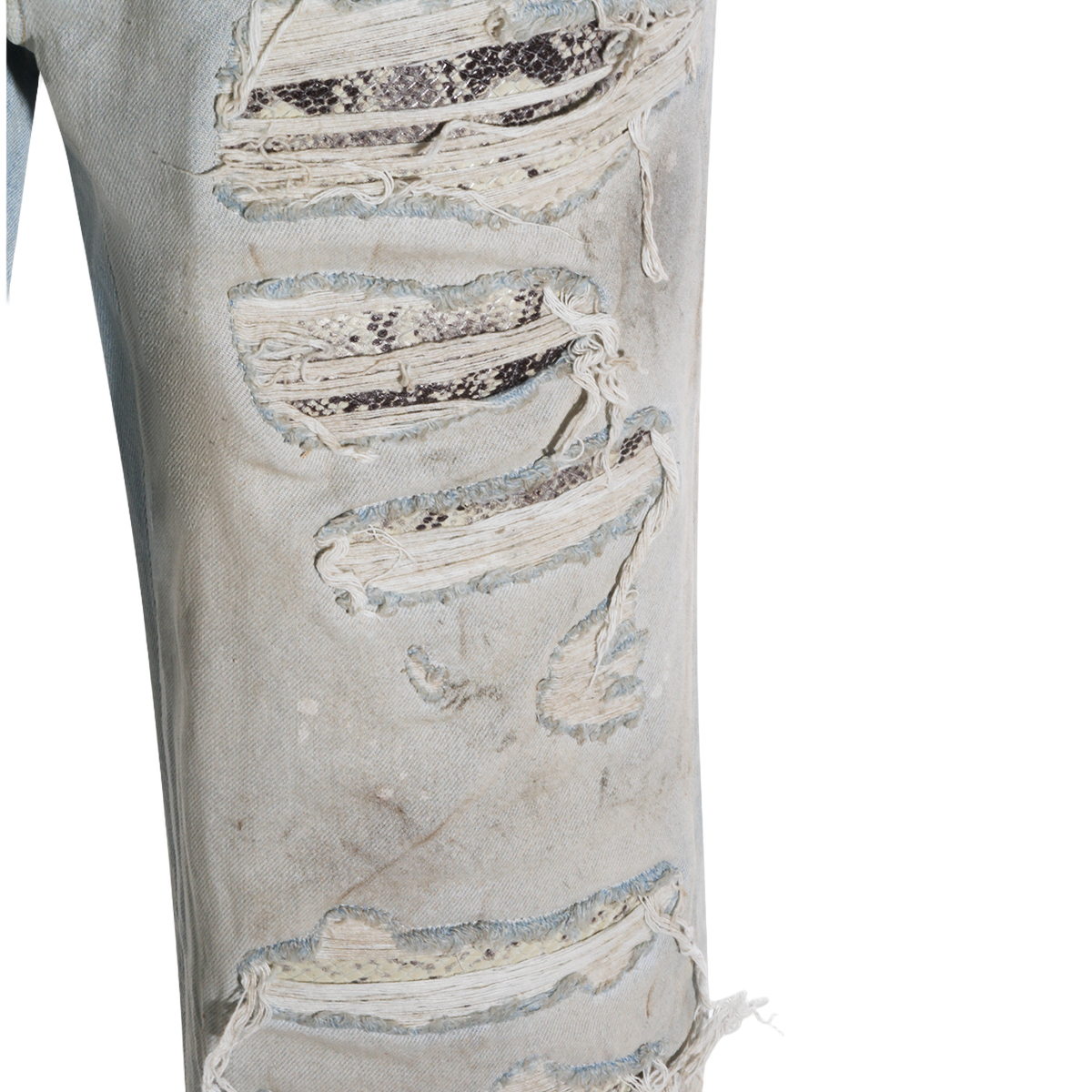 Amiri Straight-Leg Denim Jeans Grijs
