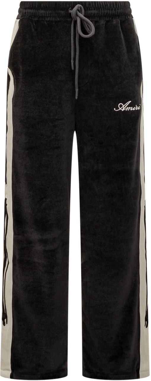 Amiri Pantaloni Track Bones Zwart