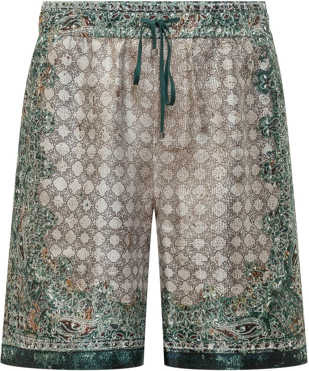 Amiri Shorts Bandana con Coulisse e Stampa All Over Lime