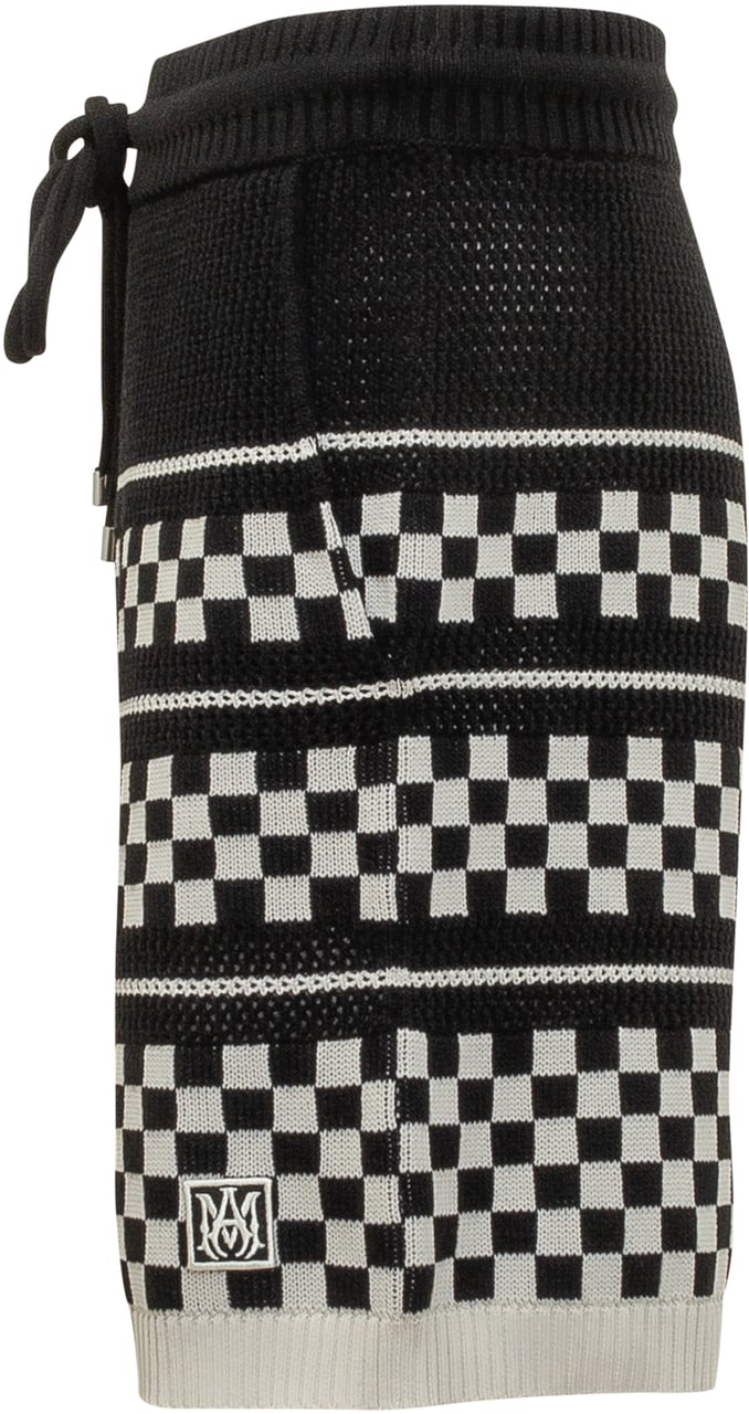Amiri Checkered Mesh Short Zwart