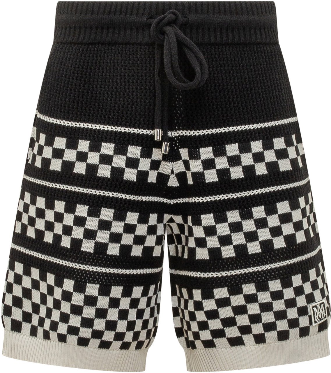 Amiri Checkered Mesh Short Zwart