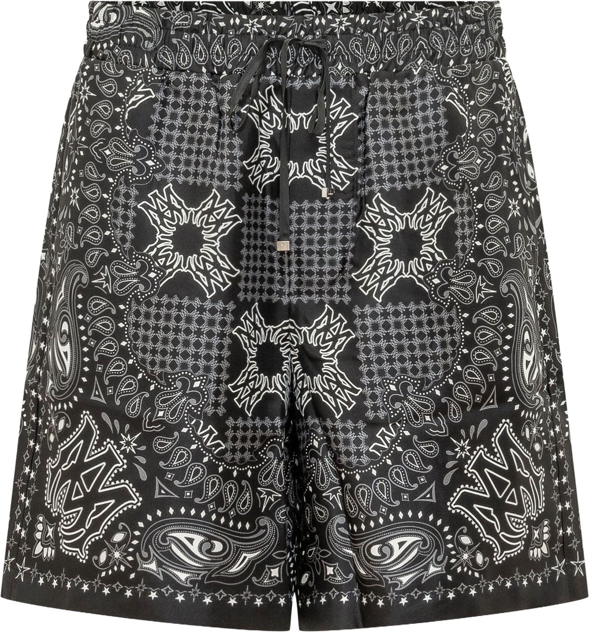 Amiri Shorts Check a Stampa Bandana Zwart