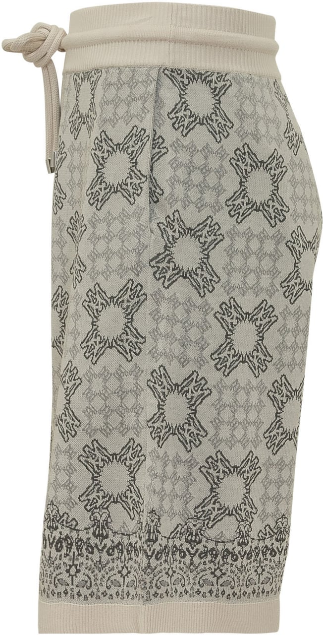 Amiri Shorts Quad Check con Coulisse Taupe