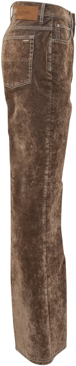 Amiri Amiri Pantaloni Marroni in Velluto a Gamba Dritta Bruin