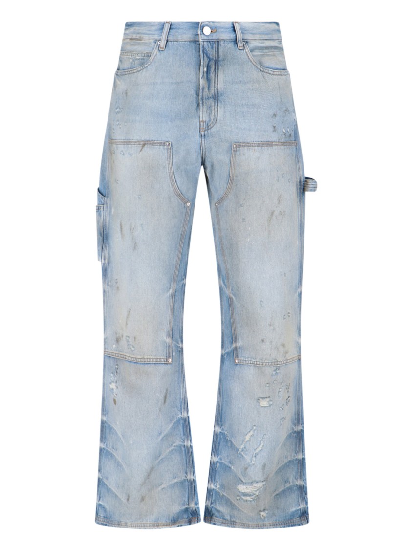 Amiri Carpenter Jeans Light Blue Denim Blauw