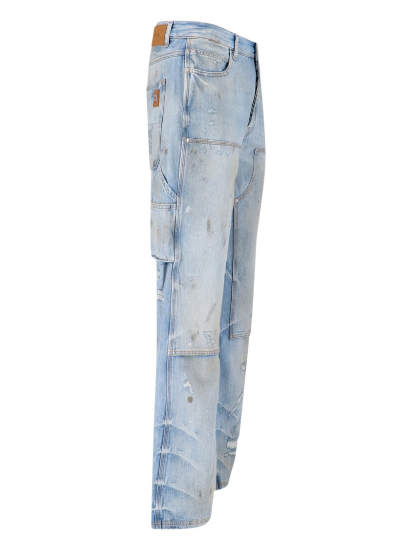 Amiri Carpenter Jeans Light Blue Denim Blauw