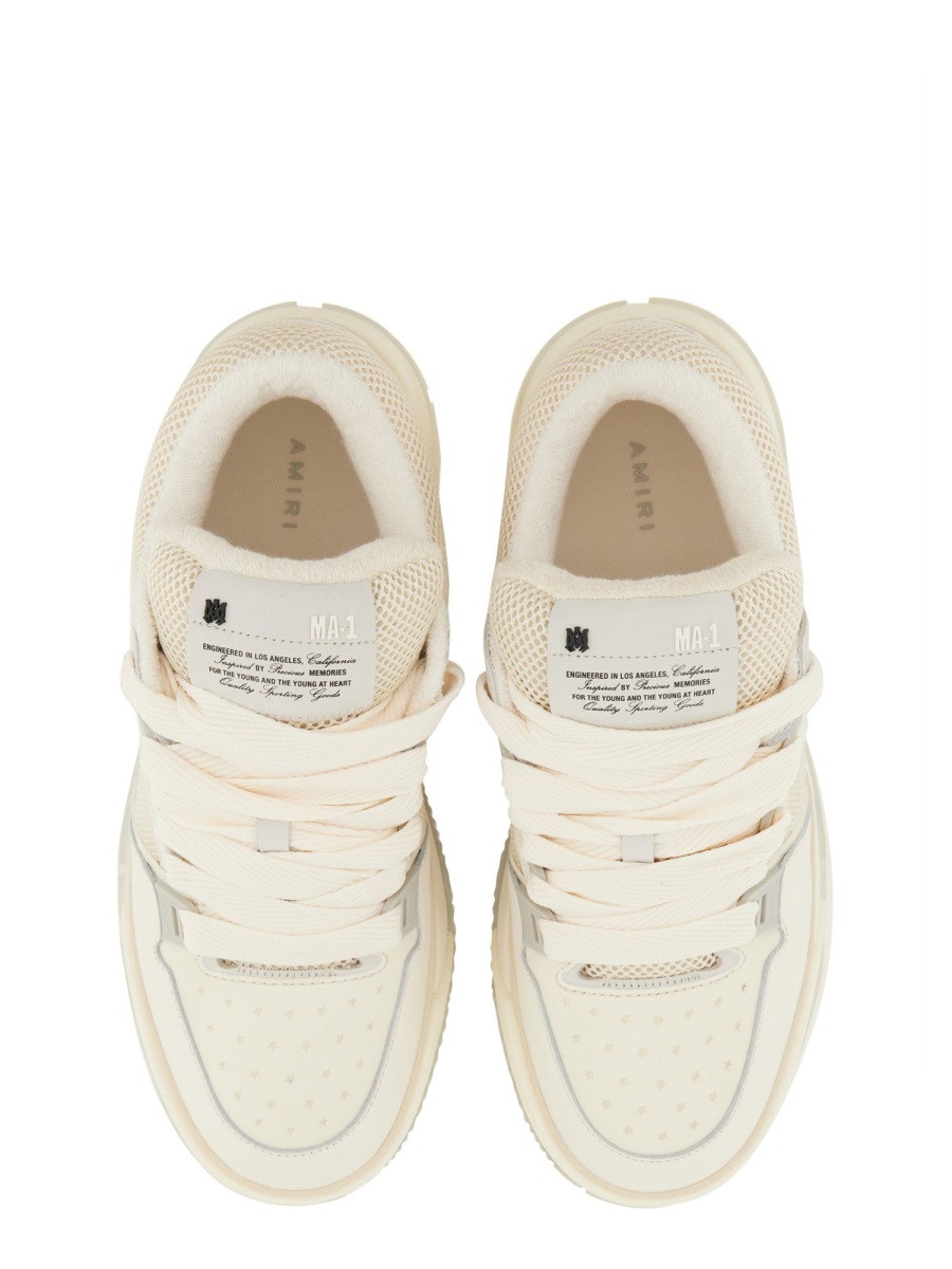 Amiri Ma-1 Smooth Leather Mesh Sneakers Wit