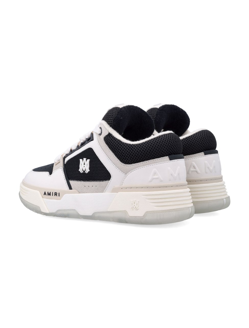 Amiri Leather Mesh MA-1 Oversize Sneakers Wit