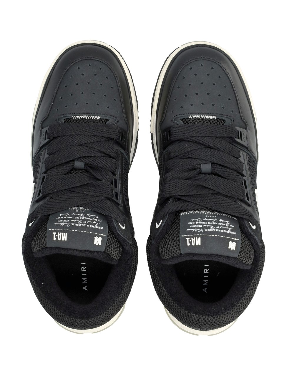 Amiri Amiri MA-1 Leather Mesh Sneakers Zwart