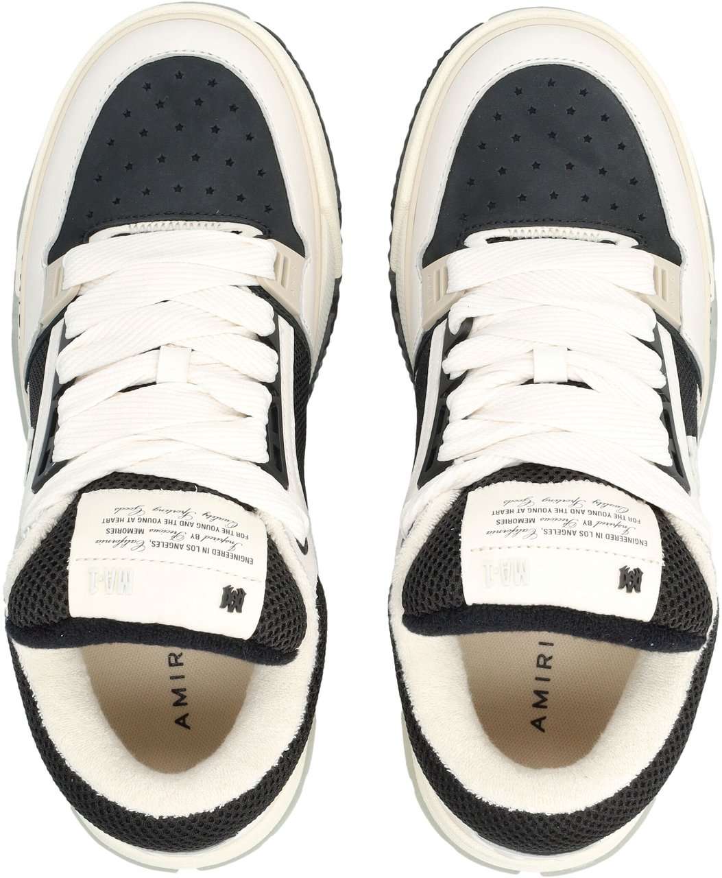 Amiri Amiri MA-1 Leather Mesh Sneakers Zwart