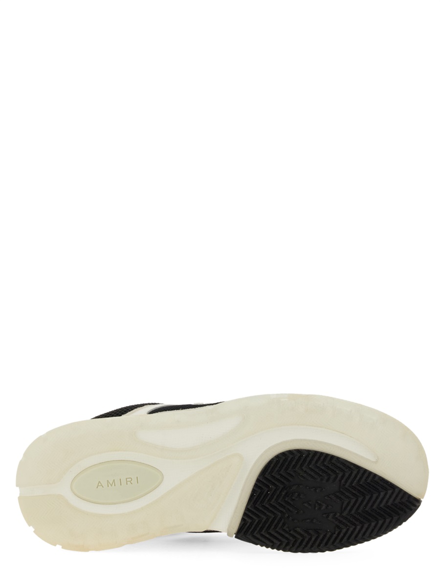 Amiri Neutrals Ma-1 Layered Panels Leather Sneakers Wit