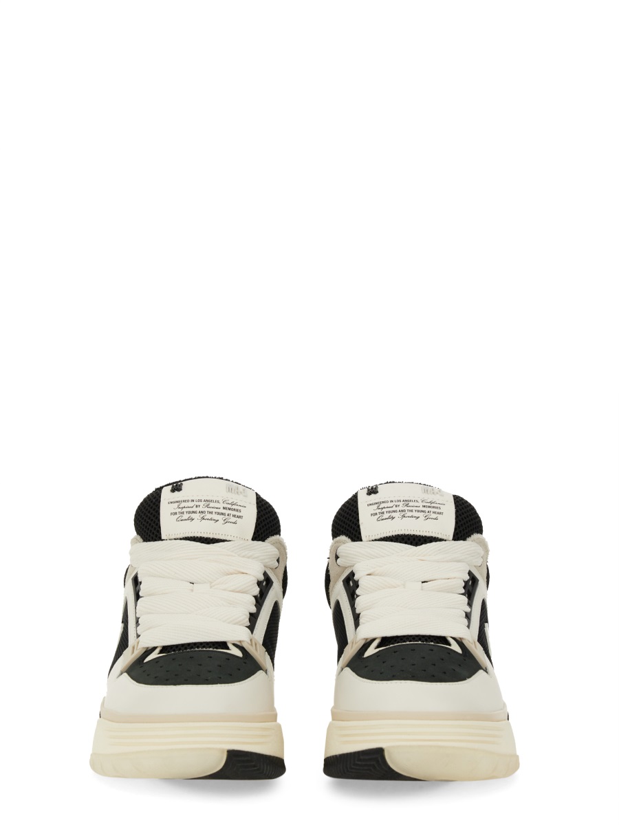 Amiri Neutrals Ma-1 Layered Panels Leather Sneakers Wit