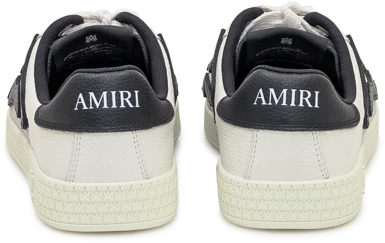 Amiri Amiri Sneakers Bianche e Nere Low-Top Zwart
