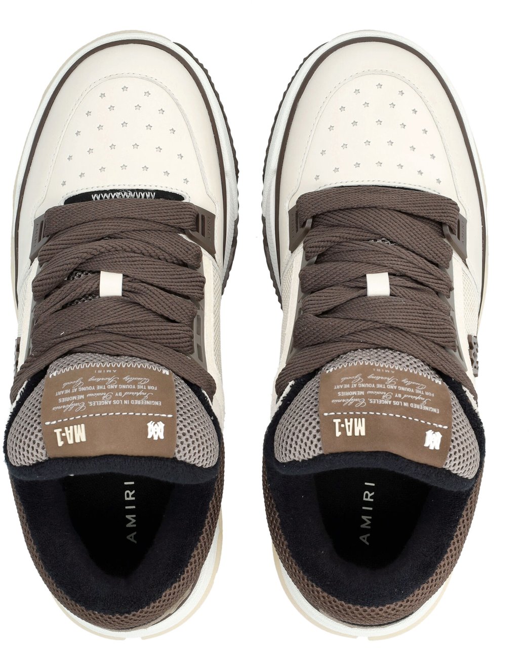 Amiri Amiri MA-1 Leather Mesh Sneakers Bruin