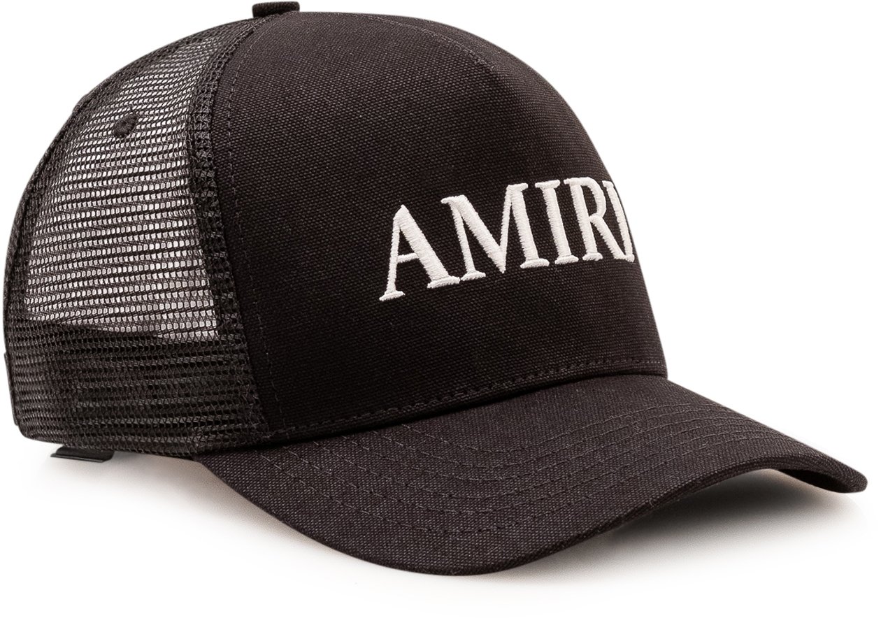 Amiri Cappello Trucker con Logo Ricamato Zwart