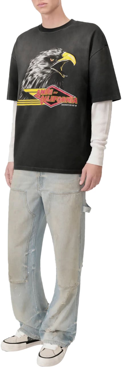 Amiri AMIRI EAGLE OVERSIZED T-SHIRT Zwart