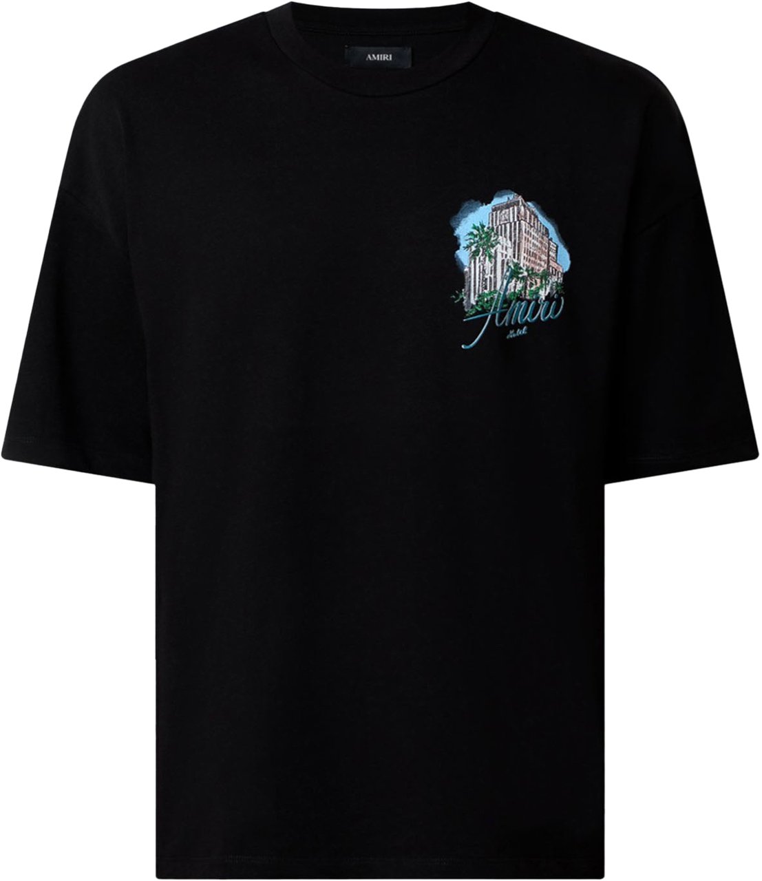 Amiri AMIRI HOTEL PRINT OVERSIZED T-SHIRT BLACK Zwart