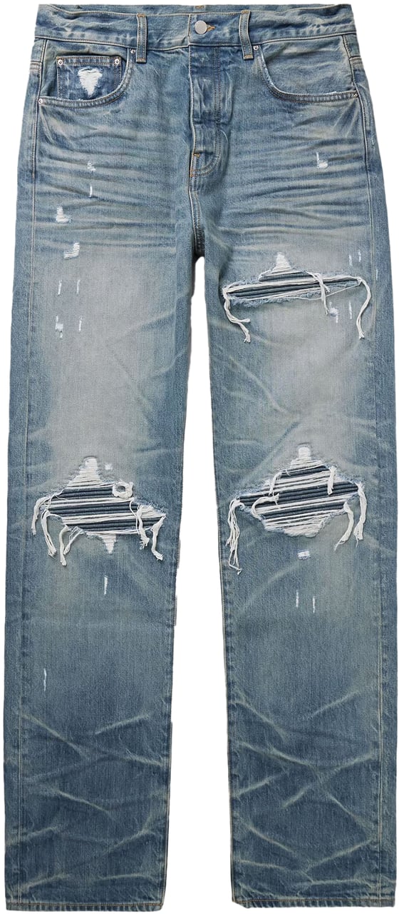 Amiri AMIRI PLEATED STRAIGHT MX1 JEANS Blauw