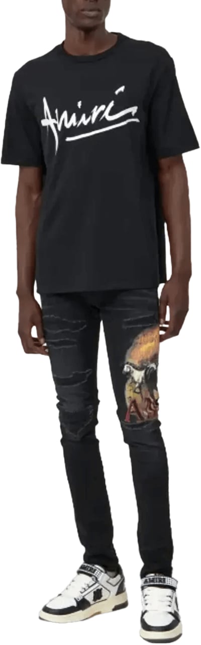 Amiri AMIRI SCRIPT T-SHIRT ZWART Zwart