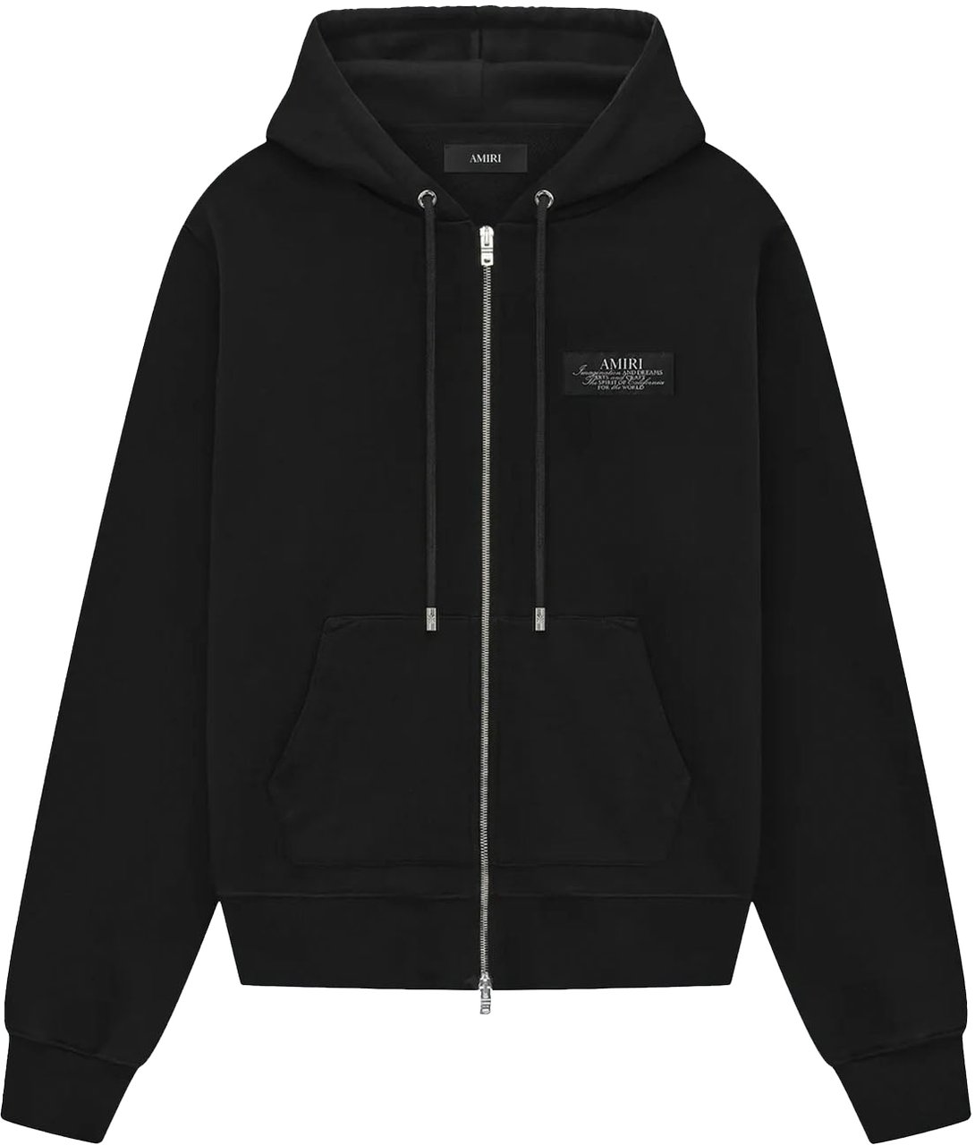 Amiri AMIRI SPIRIT ZIP THROUGH HOODIE Zwart