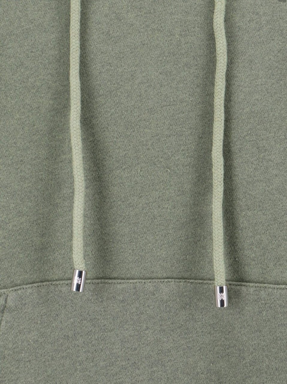 Amiri Muted Green Hoodie With Kangaroo Pocket And Drawstring Hood Groen