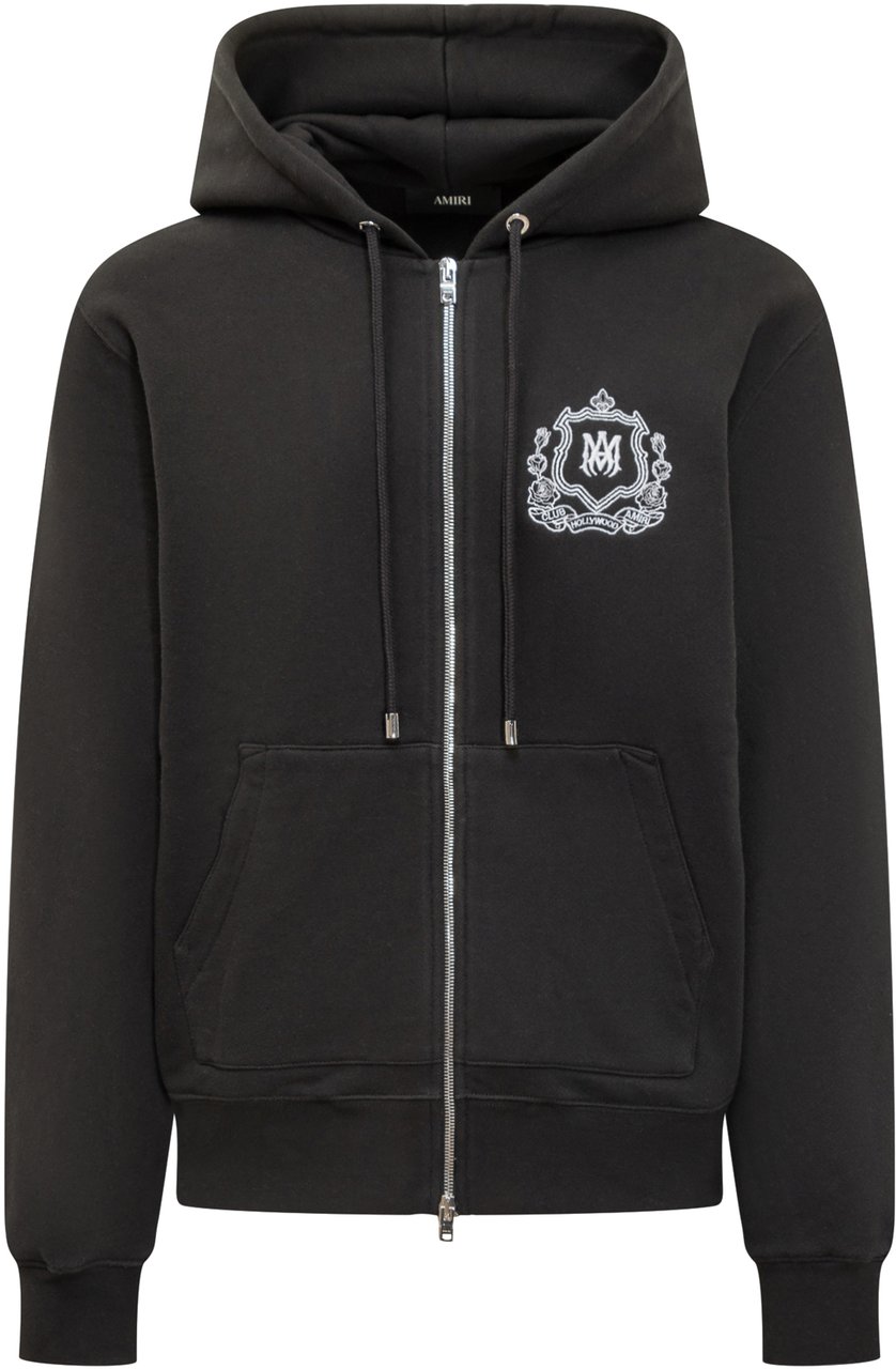 Amiri Amiri Felpa Nera con Cappuccio e Zip Zwart