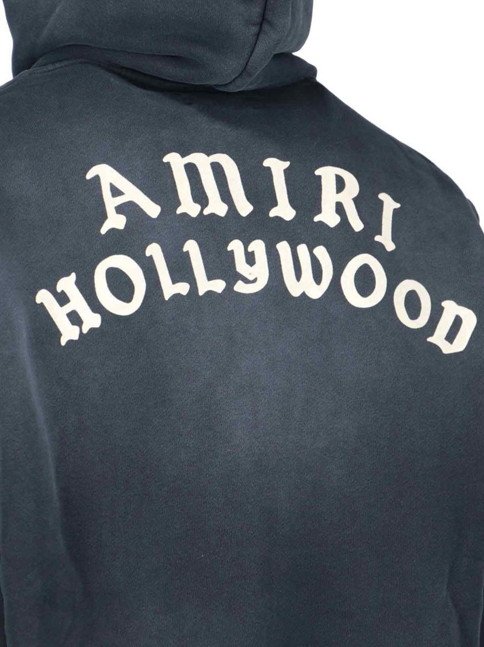 Amiri Vintage-Style Zip-Up Hoodie With Drawstring Hood Zwart