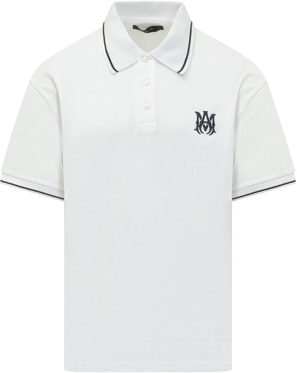 Amiri Polo Core Logo con Ricamo sul Petto Wit