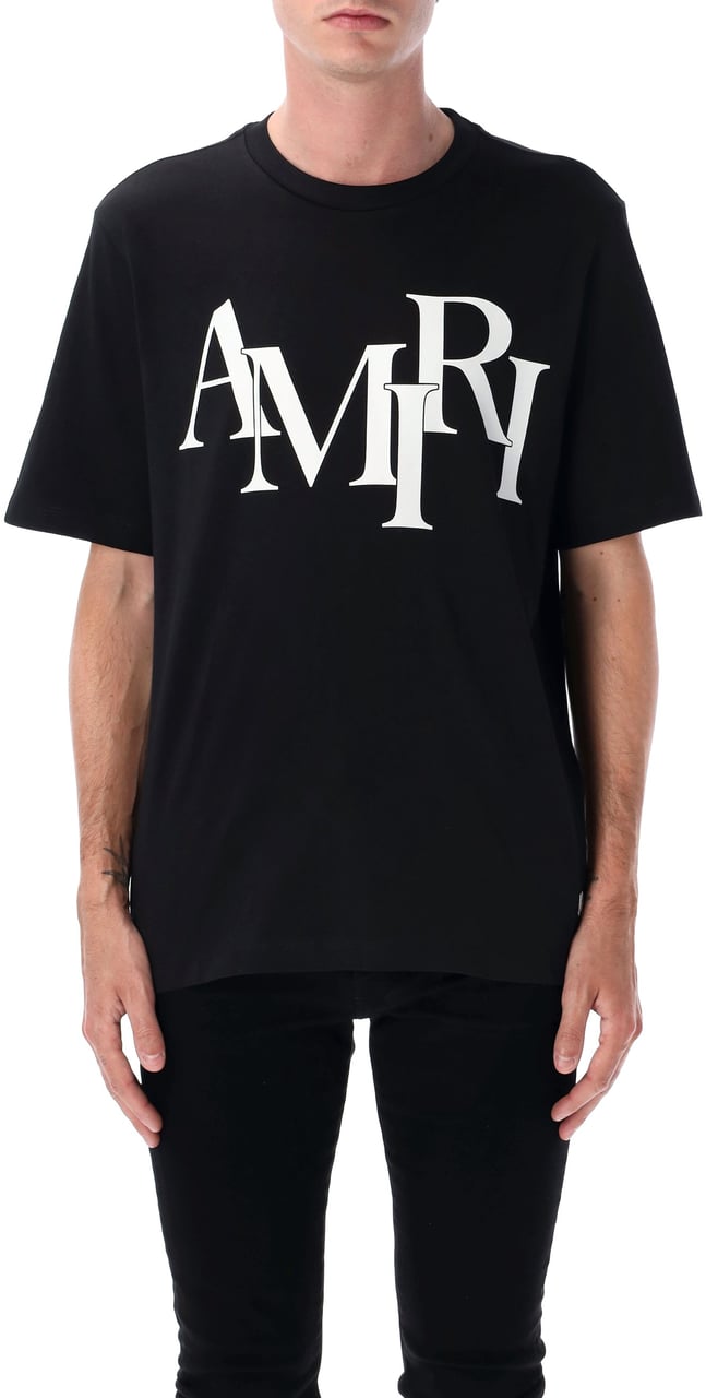 Amiri Straggered Tee Nero Zwart