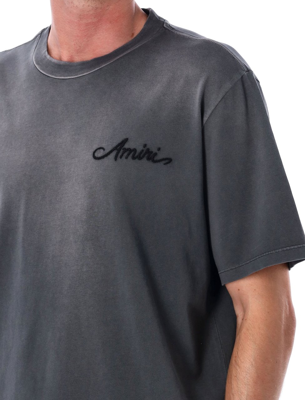 Amiri Amiri Bleach Bandana Patch T-Shirt Zwart