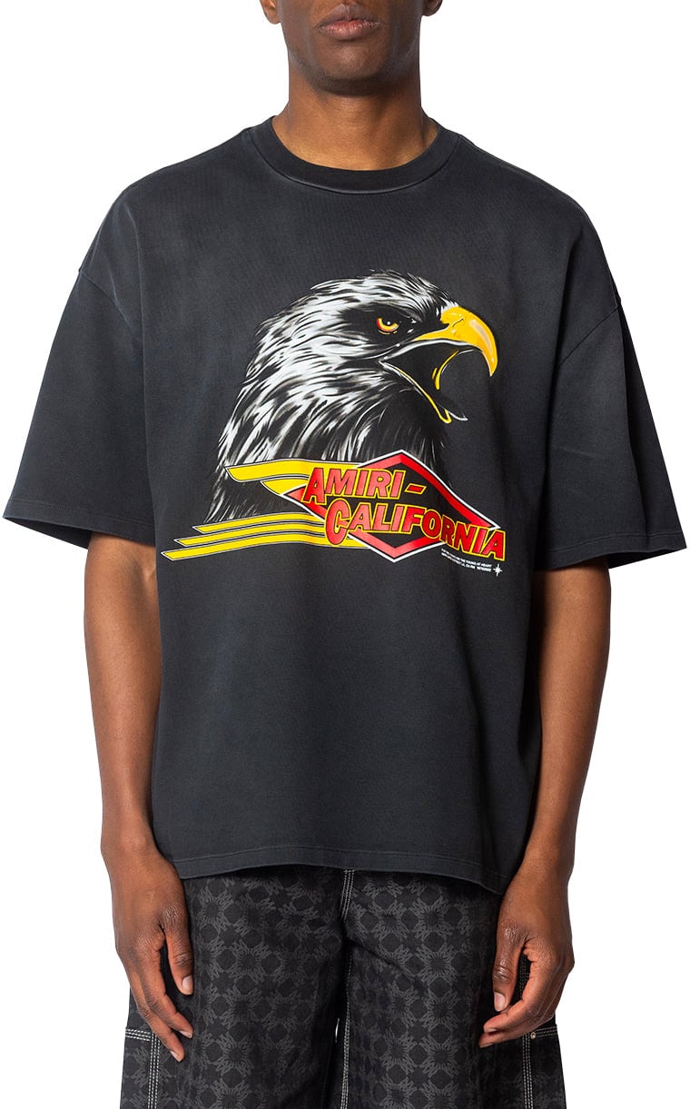 Amiri AMIRI EAGLE OVERSIZED TEE BLACK Zwart