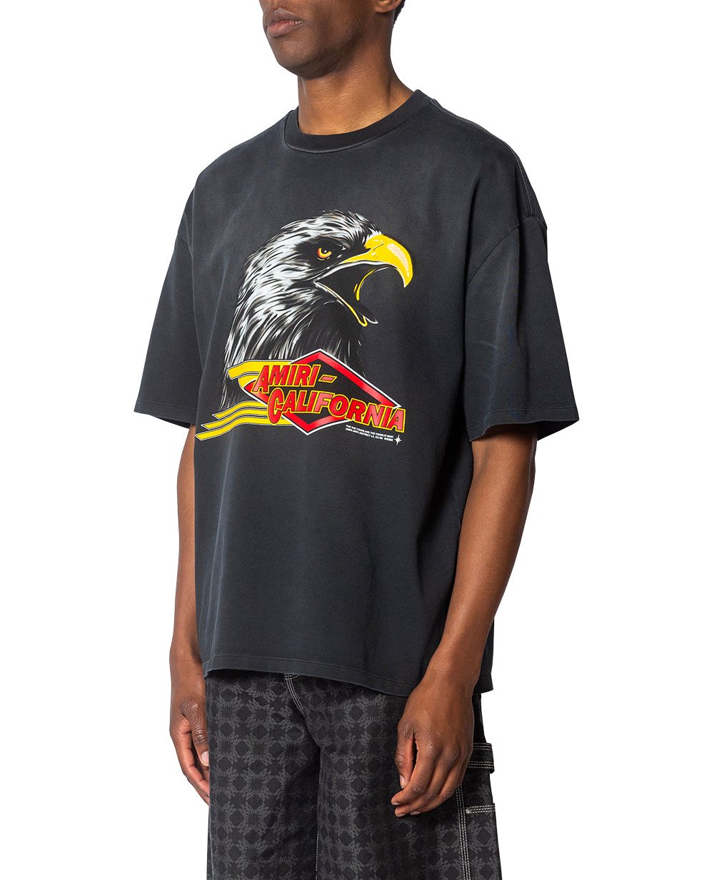 Amiri AMIRI EAGLE OVERSIZED TEE BLACK Zwart