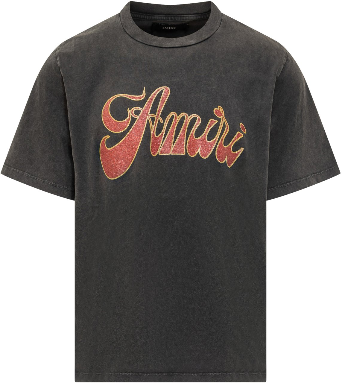 Amiri Amiri T-Shirt Nera Logo Glitter Zwart