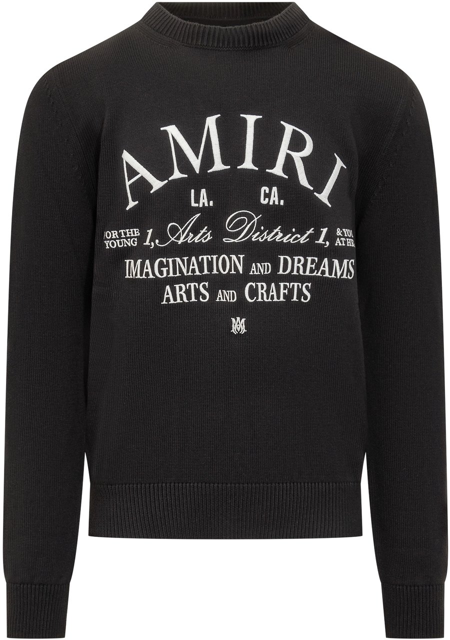 Amiri Maglia Girocollo Arts District Zwart