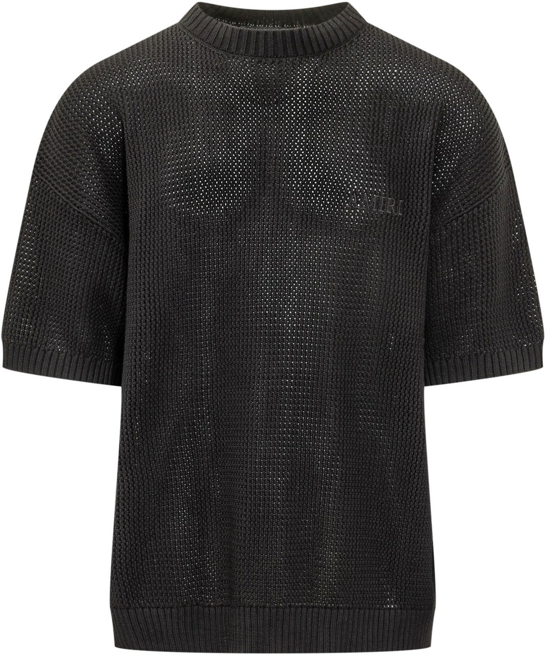 Amiri Maglia Mesh a Maniche Corte Zwart