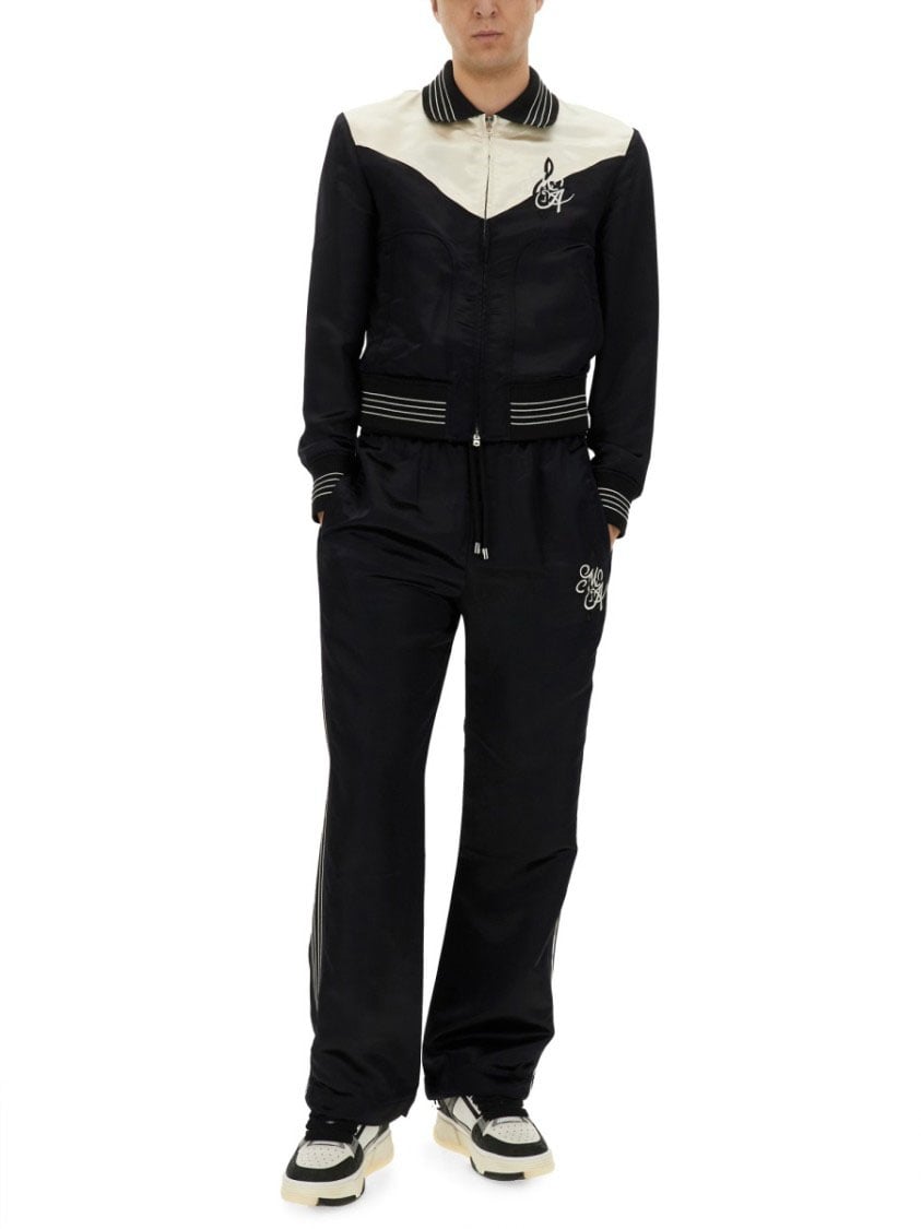 Amiri Black Embroidered Jacket Zwart