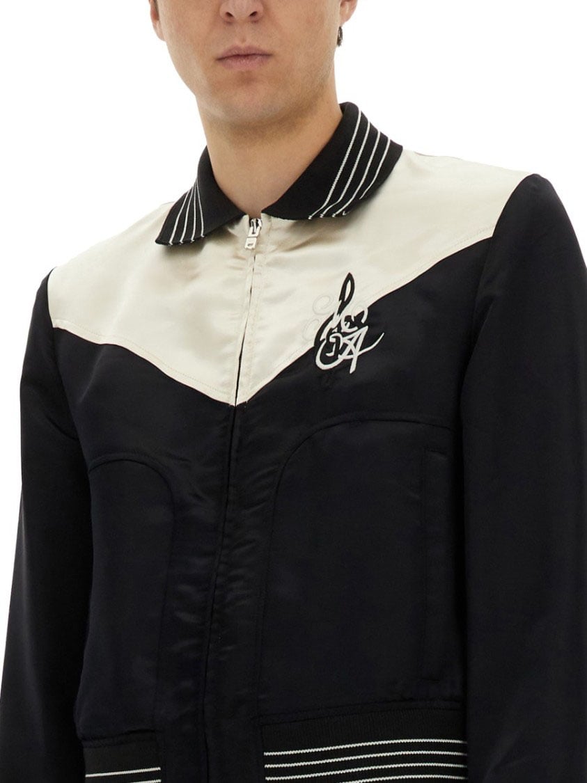 Amiri Black Embroidered Jacket Zwart