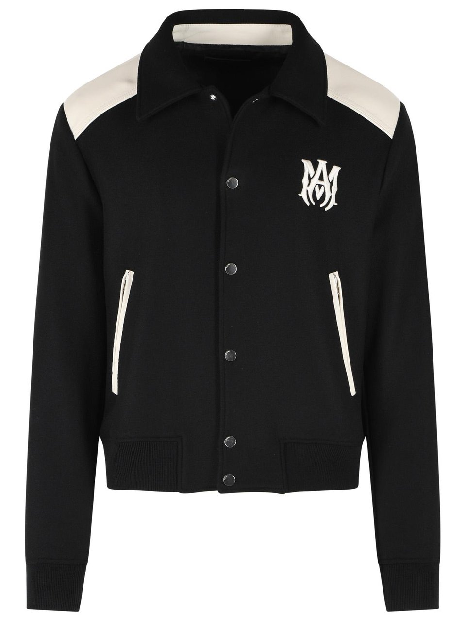 Amiri 'Ma Band' Black Virgin Wool Blend Jacket Zwart