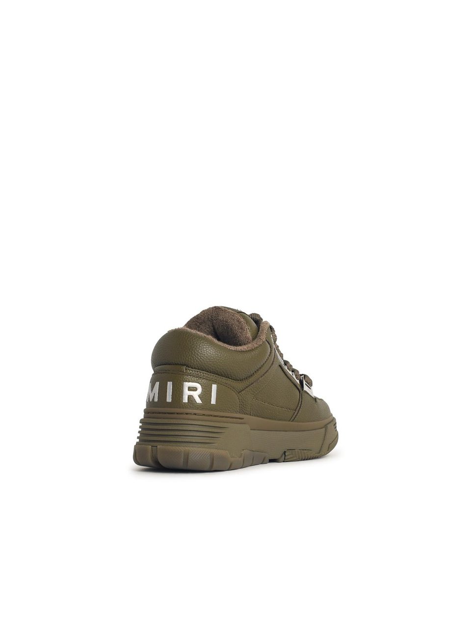 Amiri 'Metallic Ma-1' Thyme Green Leather Sneakers Grijs
