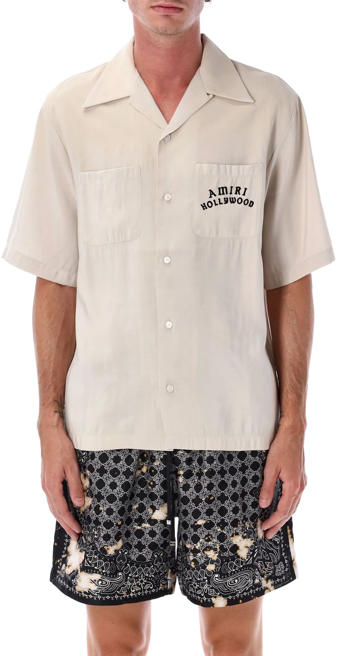 Amiri Amiri Hollywood Print Bowling Shirt Wit