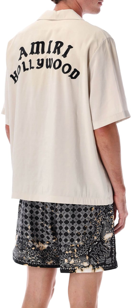 Amiri Amiiri Hollywood Bowling Shirt Alabaster Wit