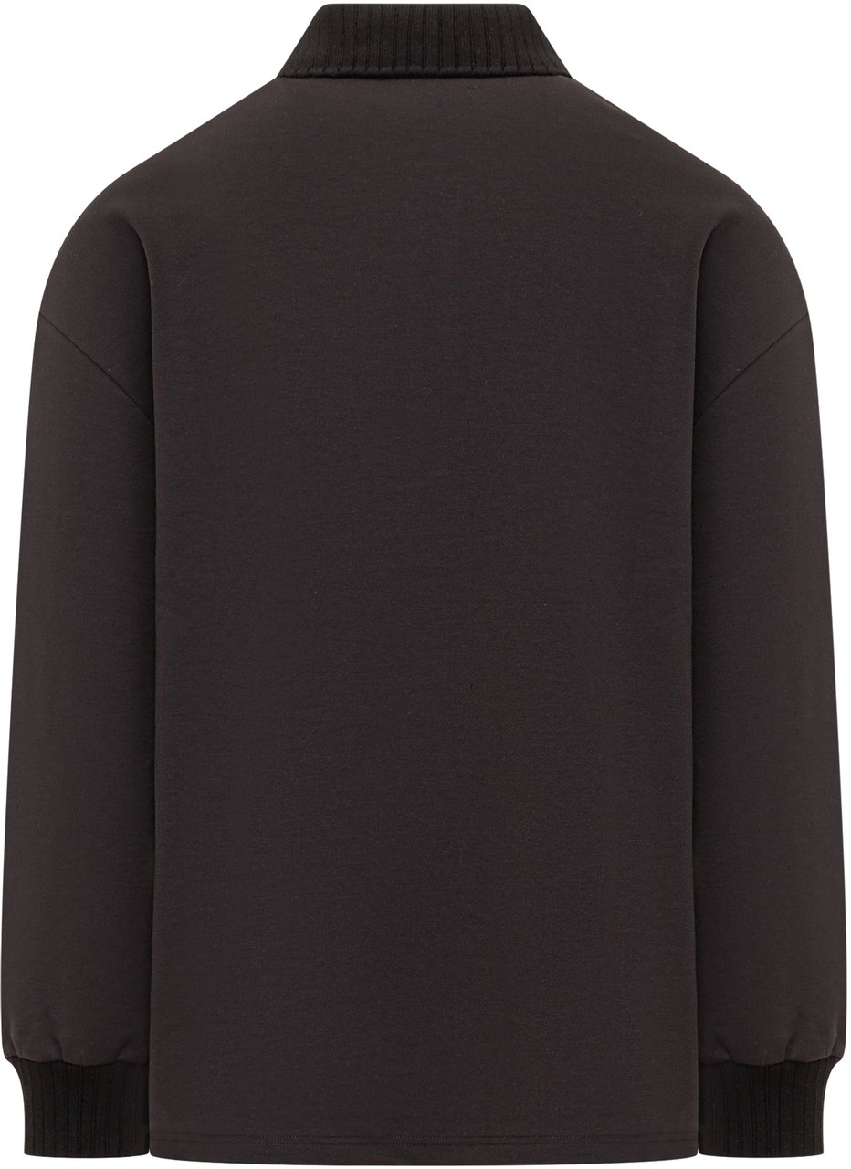 Amiri Polo Oversize Con Ricamo Zwart