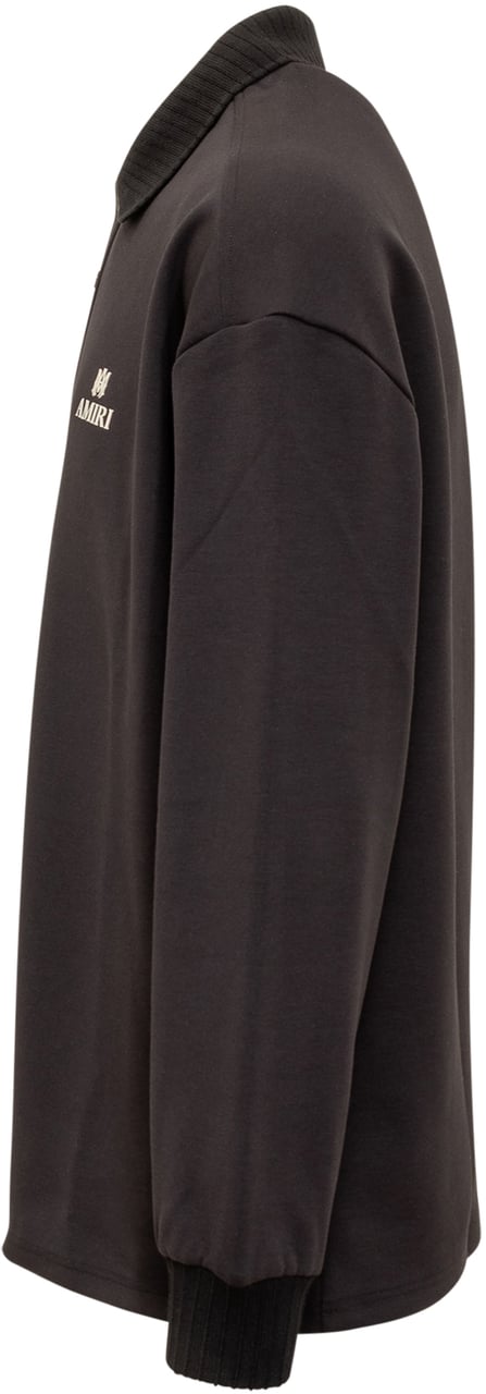 Amiri Polo Oversize Con Ricamo Zwart