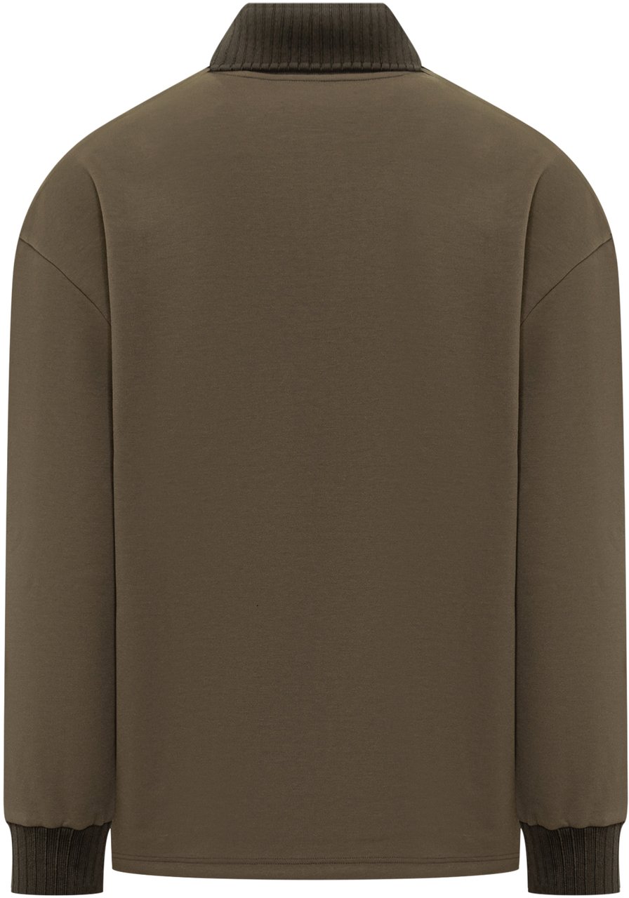 Amiri Polo Oversize Con Ricamo Taupe