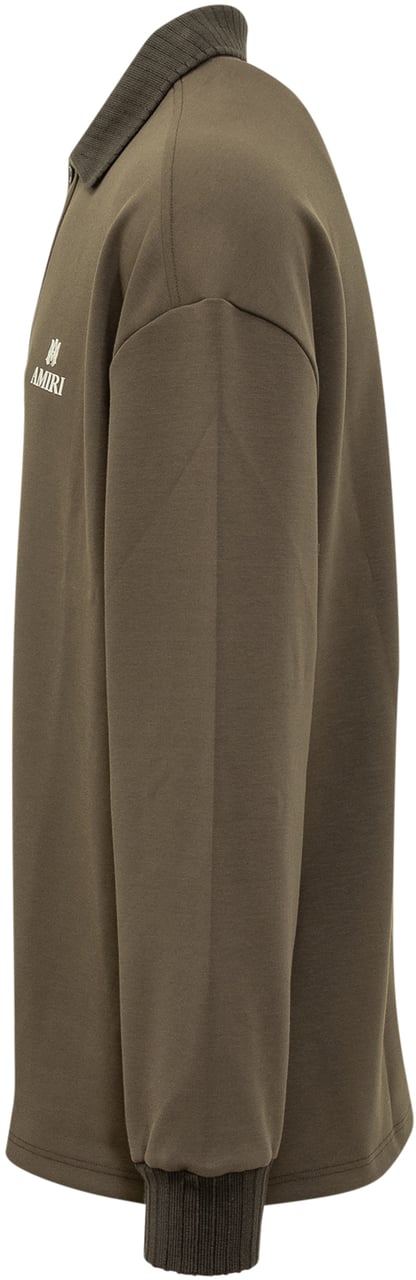 Amiri Polo Oversize Con Ricamo Taupe